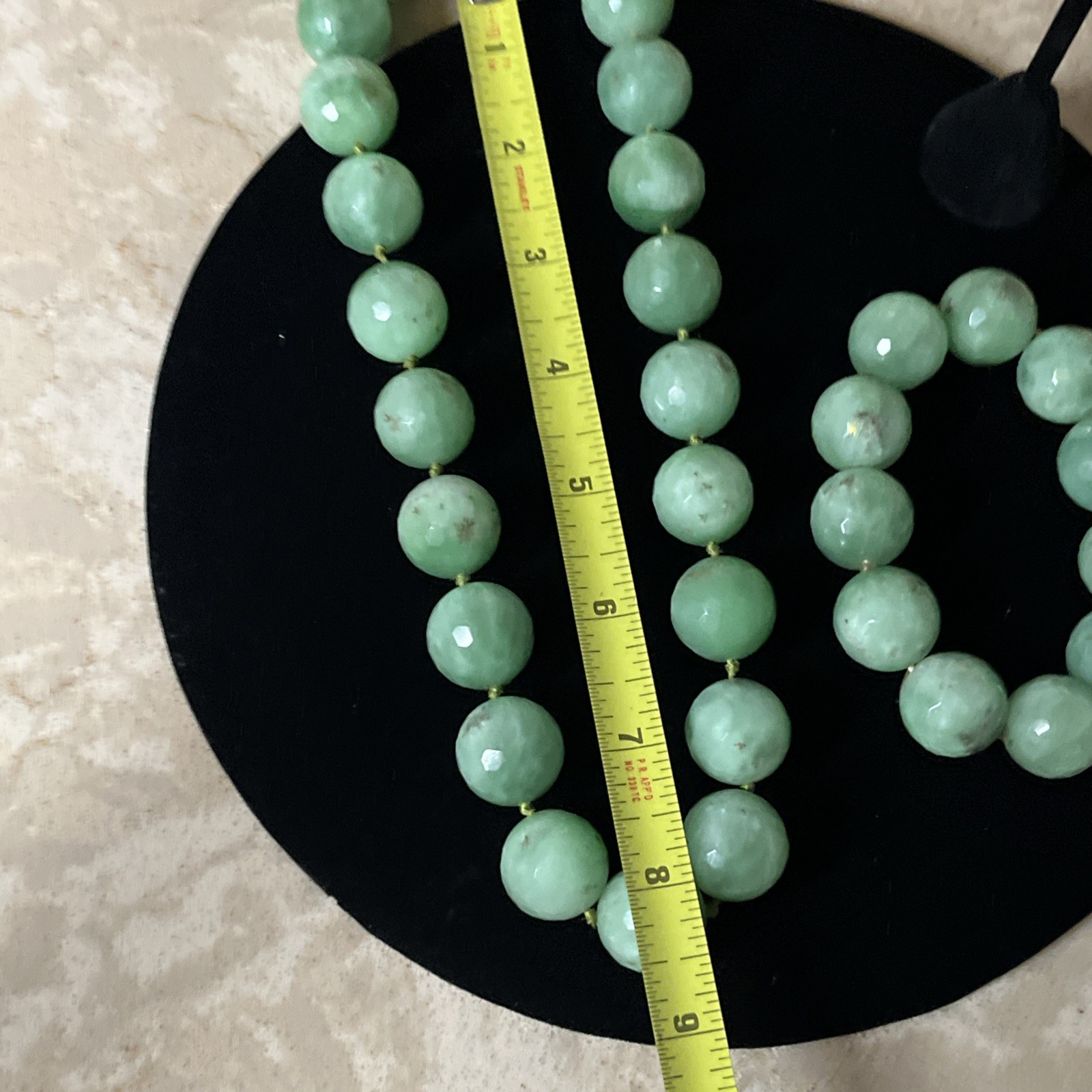 Vintage Estate Large Green Chrysoprase Beaded Necklace Bracelet Earrings Set