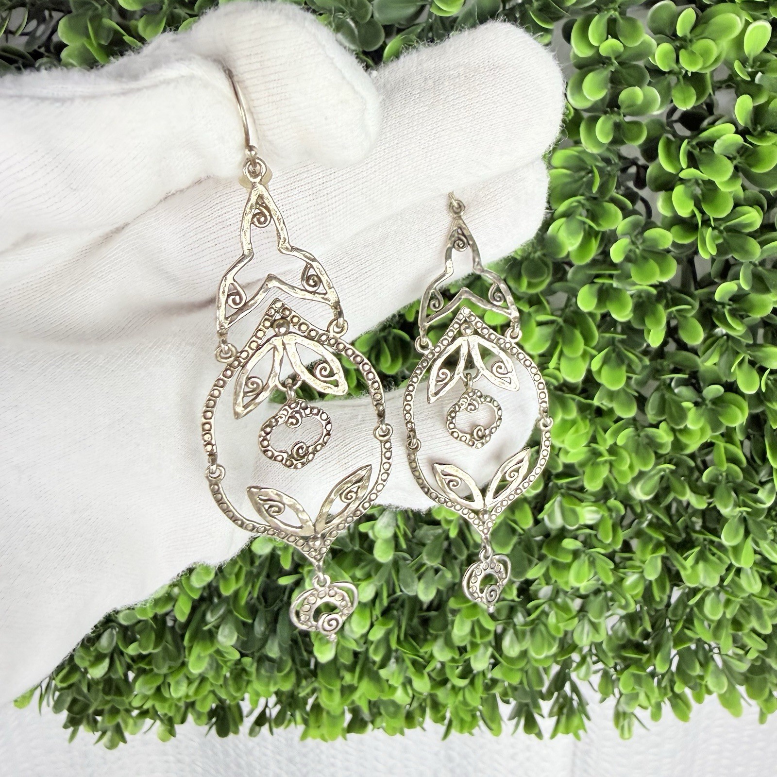 Zuman Sterling Silver 925 Isreal Chandelier May Drop Dangle Earrings MSRP $149