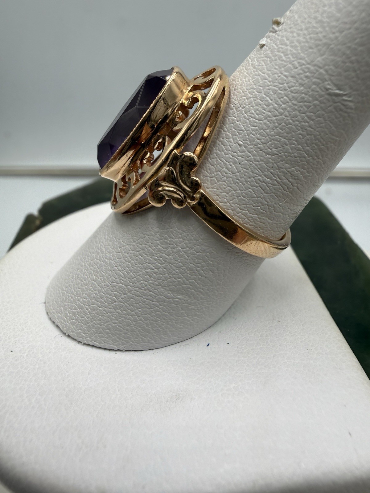 Vintage Soviet Solid Rose Gold Ring 14 K 583 Size 8.5