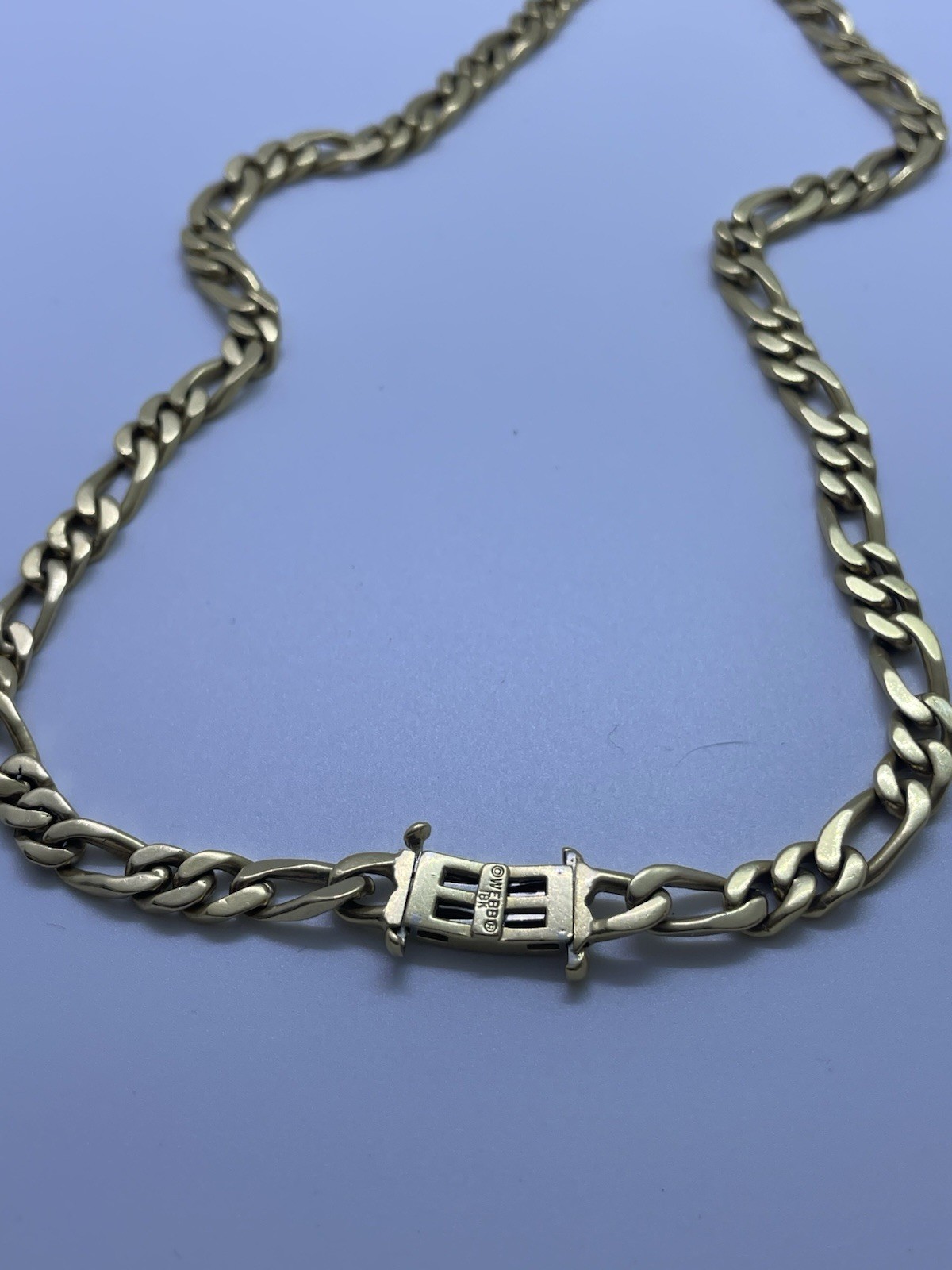 David Webb Vintage Solid 18K Gold Figaro Link Chain 19.5 Inches