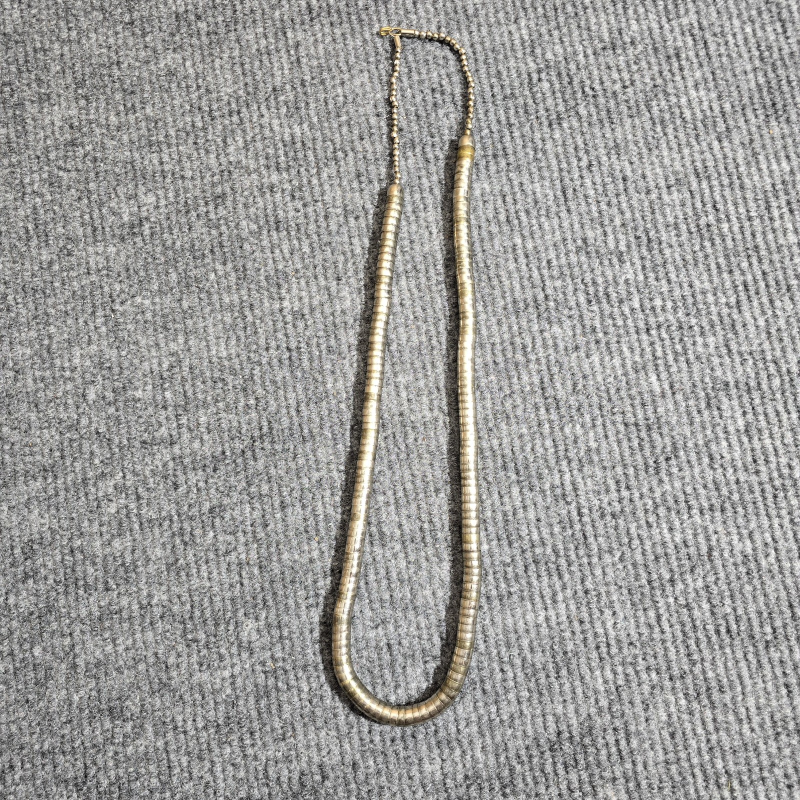 Bronze-tone Cap Bead Serpentine Necklace