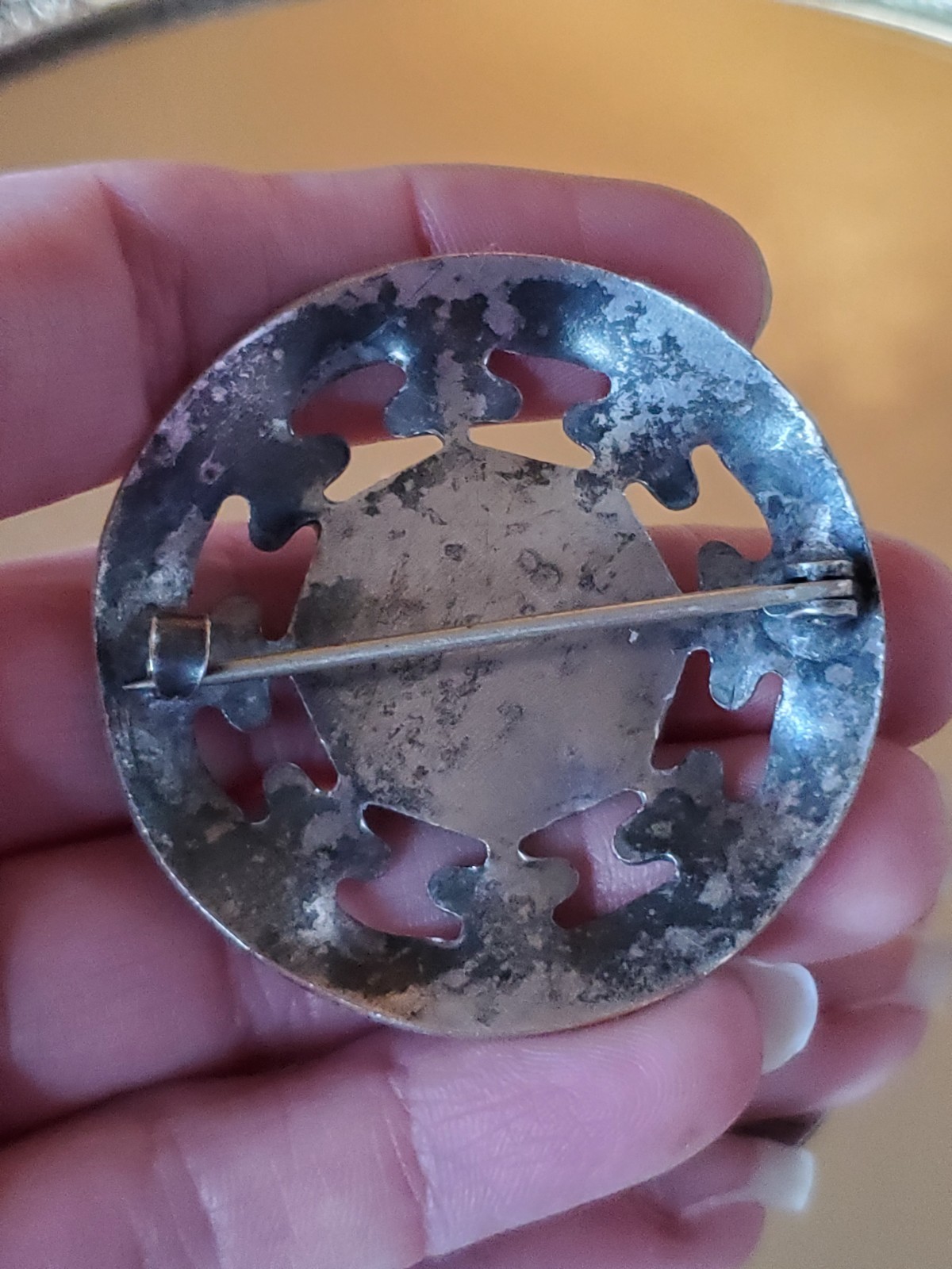 Antique Violet Blue Brooch, vintage pin / jewelry, old, Victorian ?