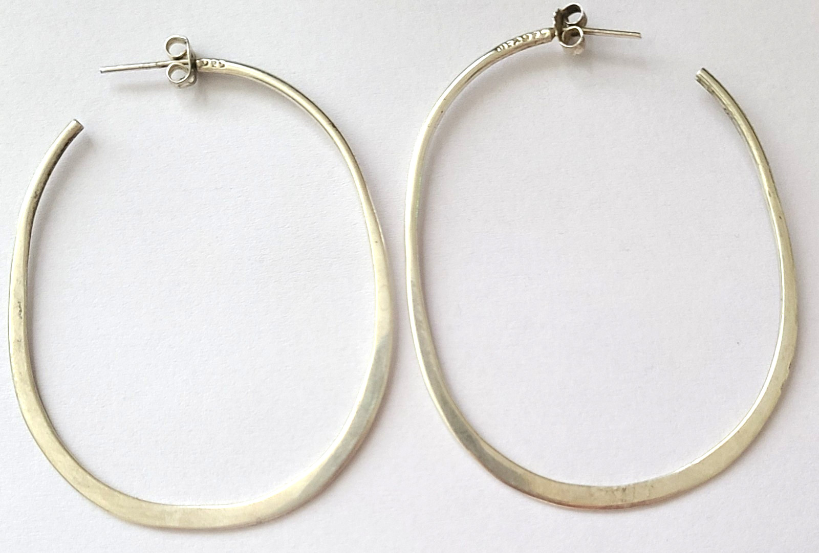 VINTAGE STERLING SILVER SIGNED 925 MEX PIERCED EARRINGS