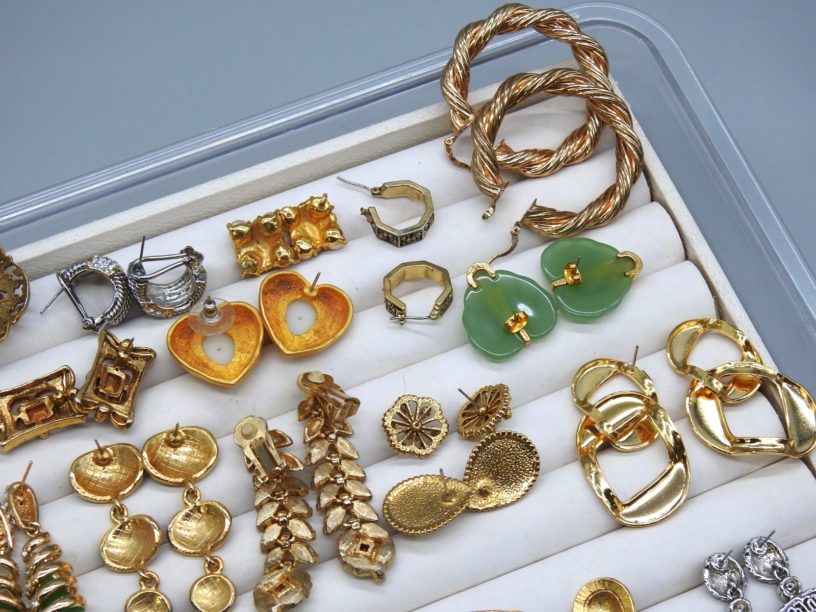 Vintage Now Lot Chunky Statement Earrings Dangle 80’s Costume Enamel Post