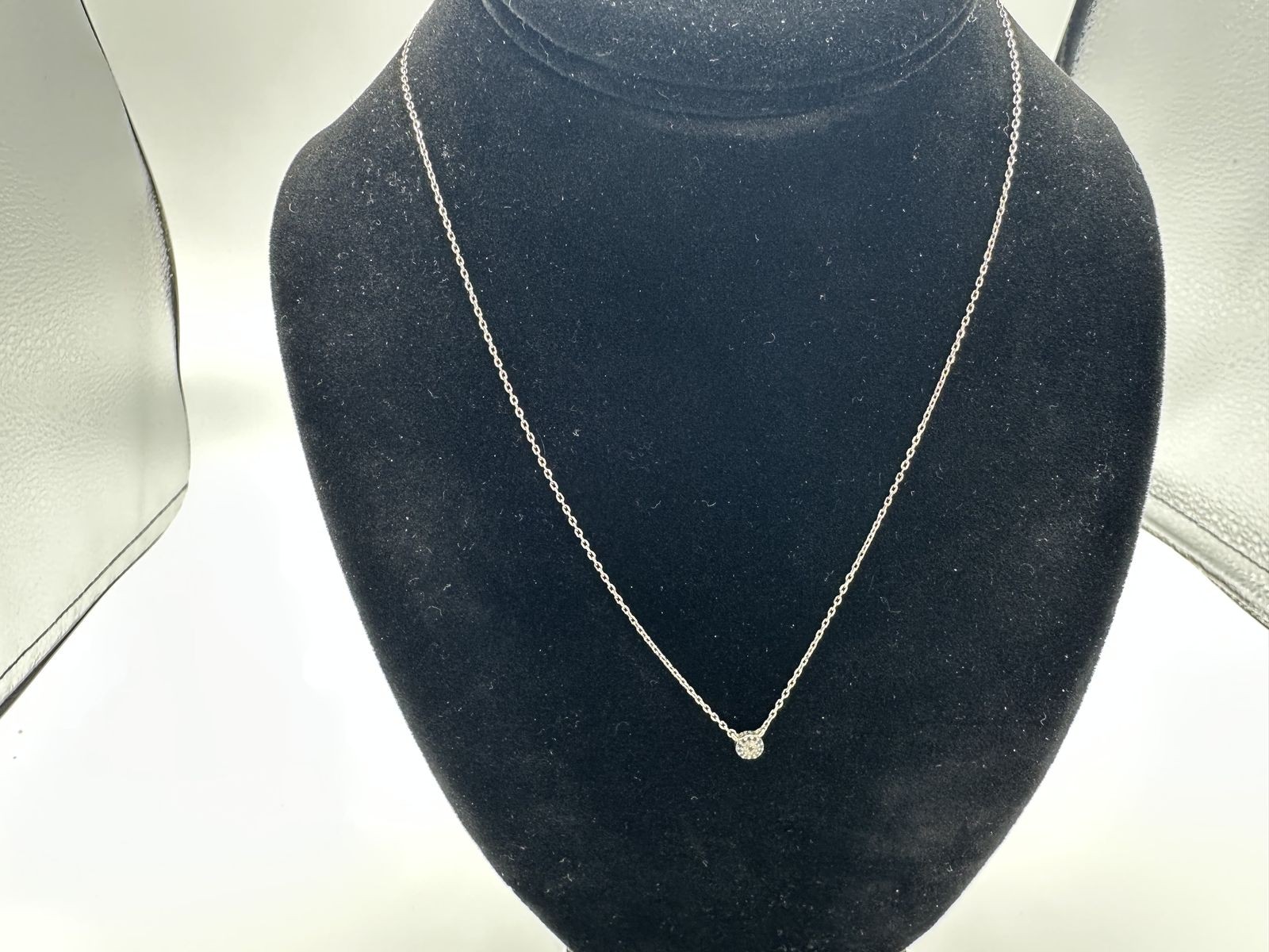 1.52g Vintage Sterling Silver 925 Blue Adjustable Pendant Necklace 18 in M