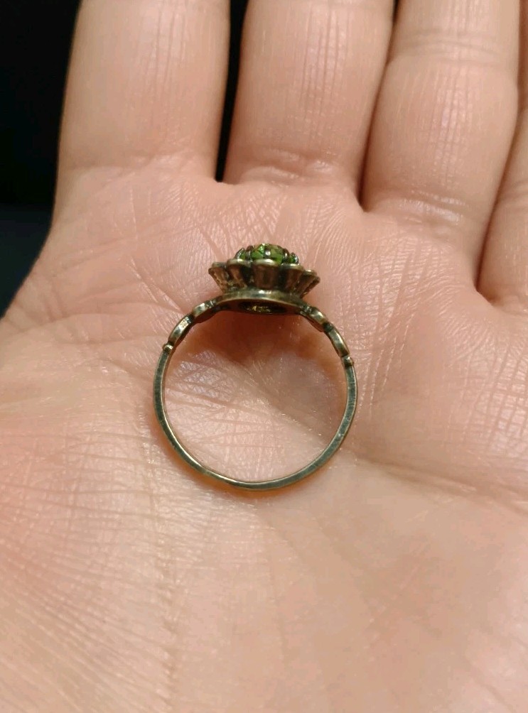 Vintage Gilt Silver Engagement Ring 875 soviet Women’s Jewelry