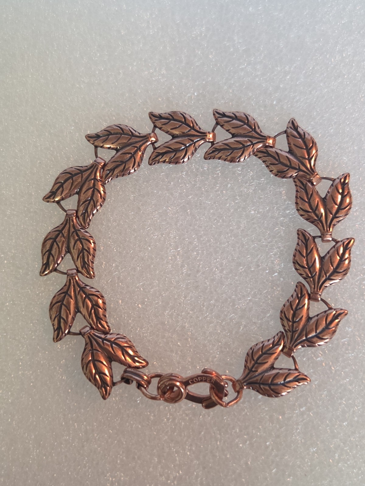 Copper Leaf Wreath Bracelet