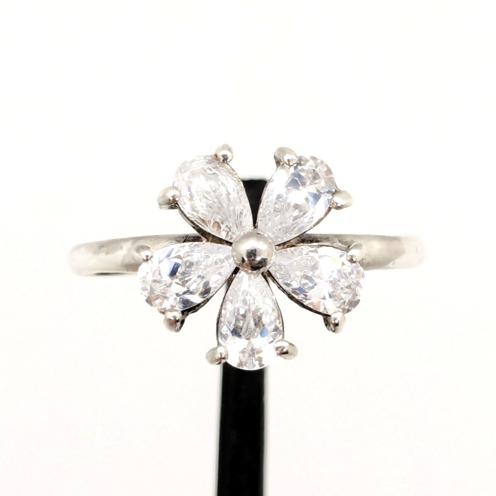 Vintage Elegant RING Silver 925 with Bright Stones -size: 7US (17mm) | UA #111