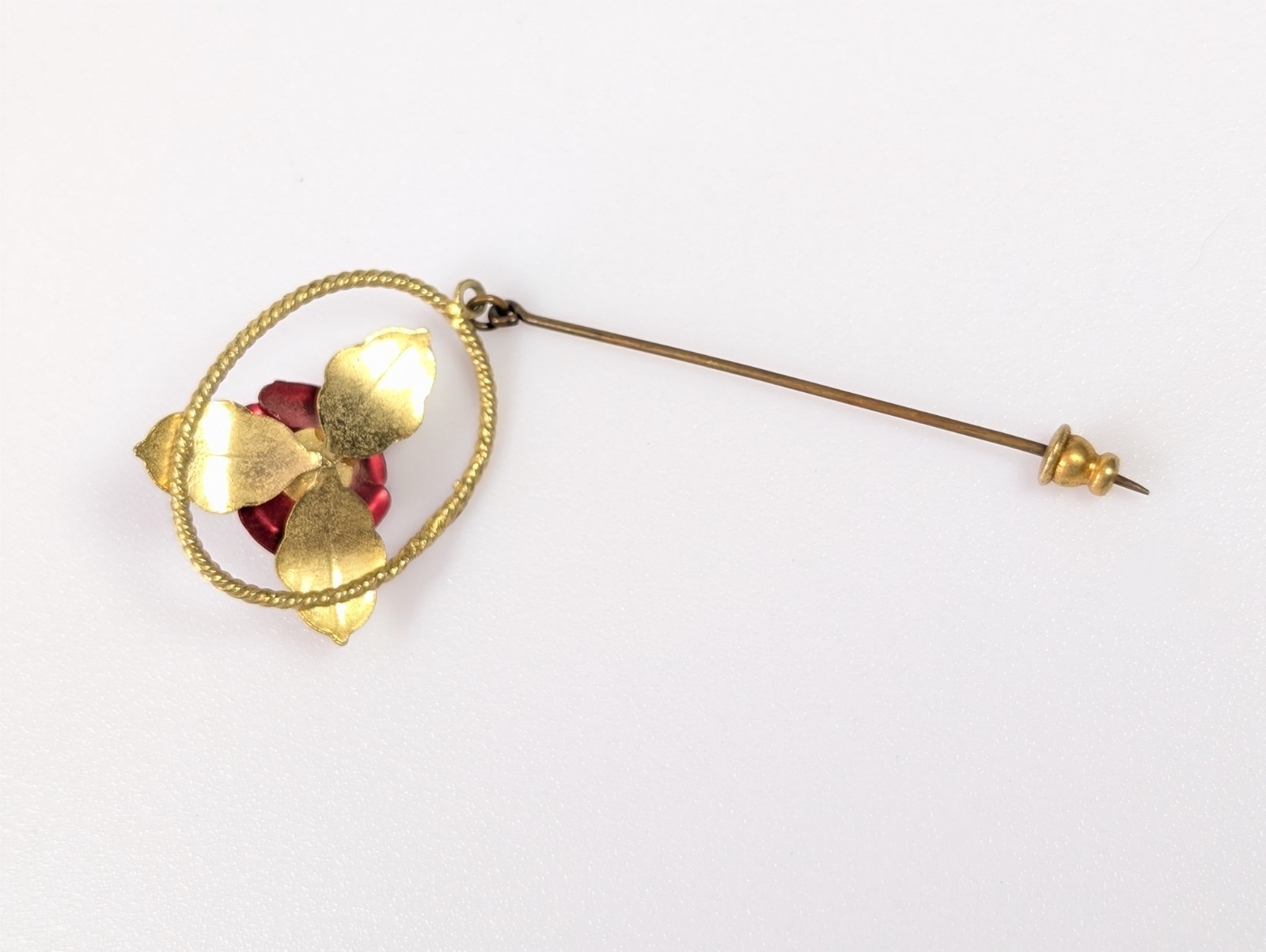 Vtg Hat Stick Pin Lot Faux Pearl & Turquoise Red Rose Gothic Jewelry Unsigned
