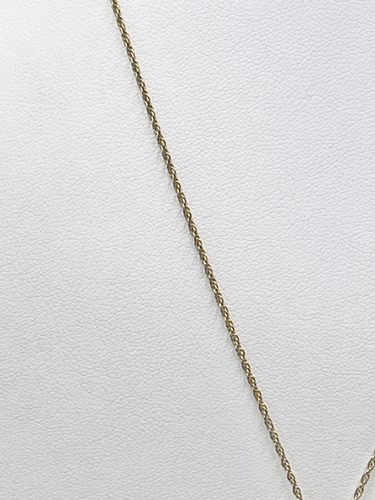 Vintage Roman Brand Necklace Gold Tone Shell Shaped Pendant Blue Glass Stone