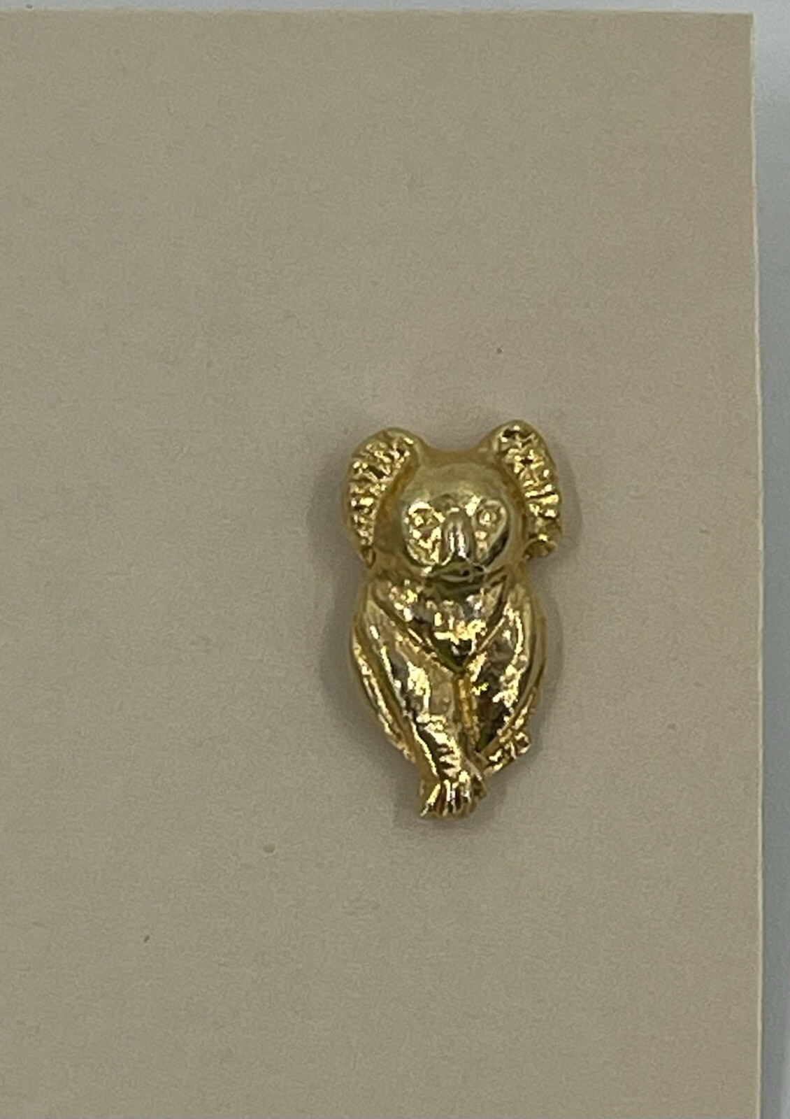 Lot of 2 Gold Metal Tone Koala Hat Lapel Pin with Pinback 3/4” X 1/2”