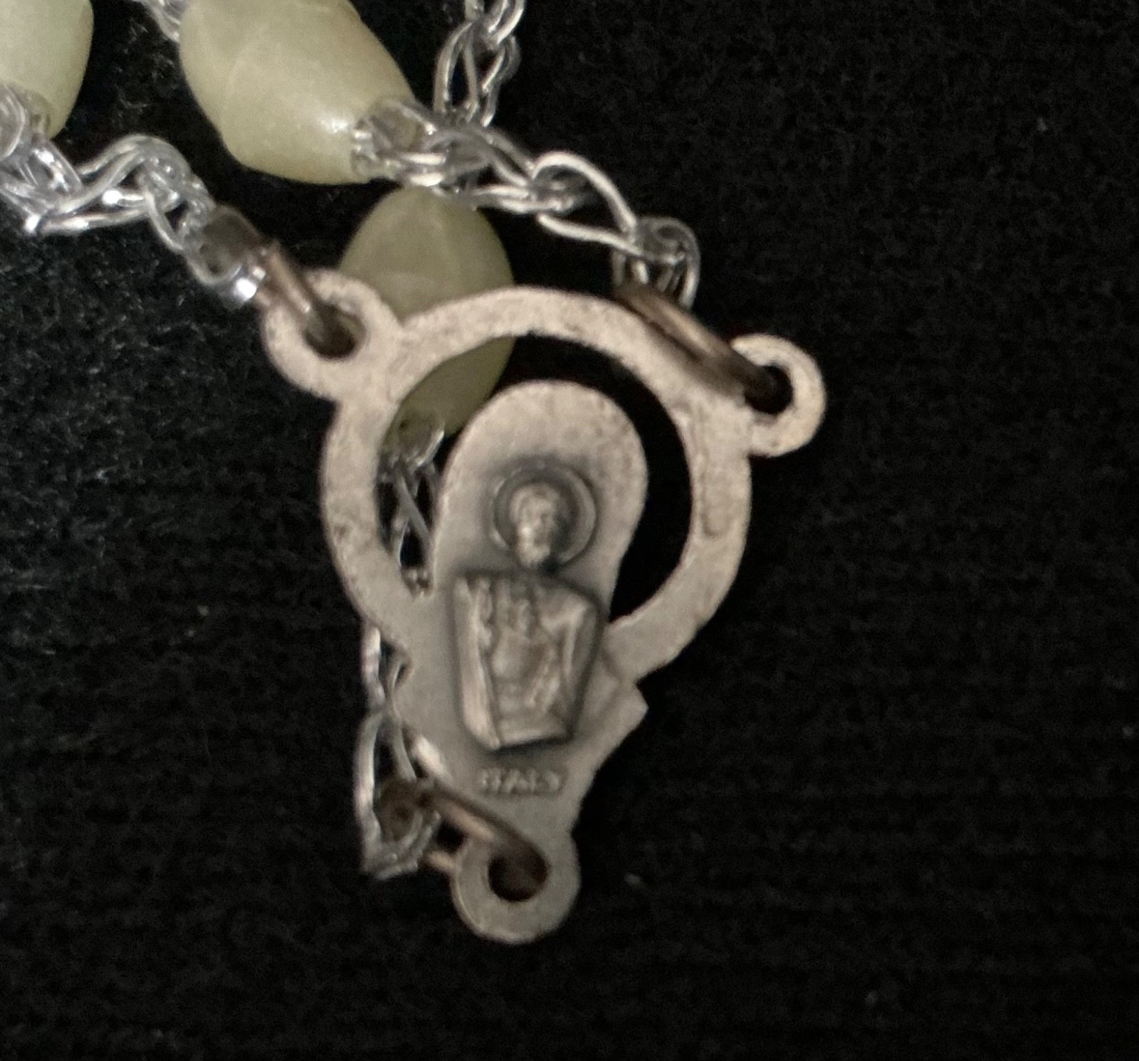VINTAGE ITALIAN IVORY BEADED ROSARY WITH CRUCIFIX 26-9
