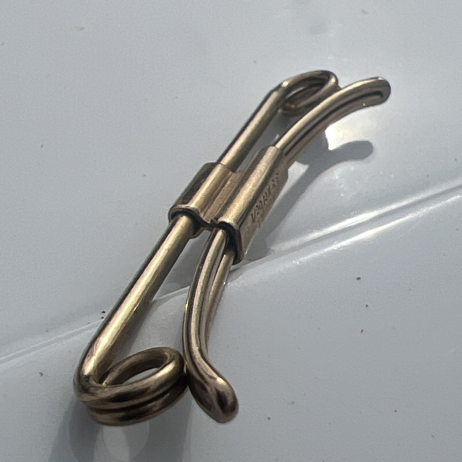 Vintage Swank Gold Filled Collar Clip Stay 1/20 12K G. F. Retro Dapper Signed