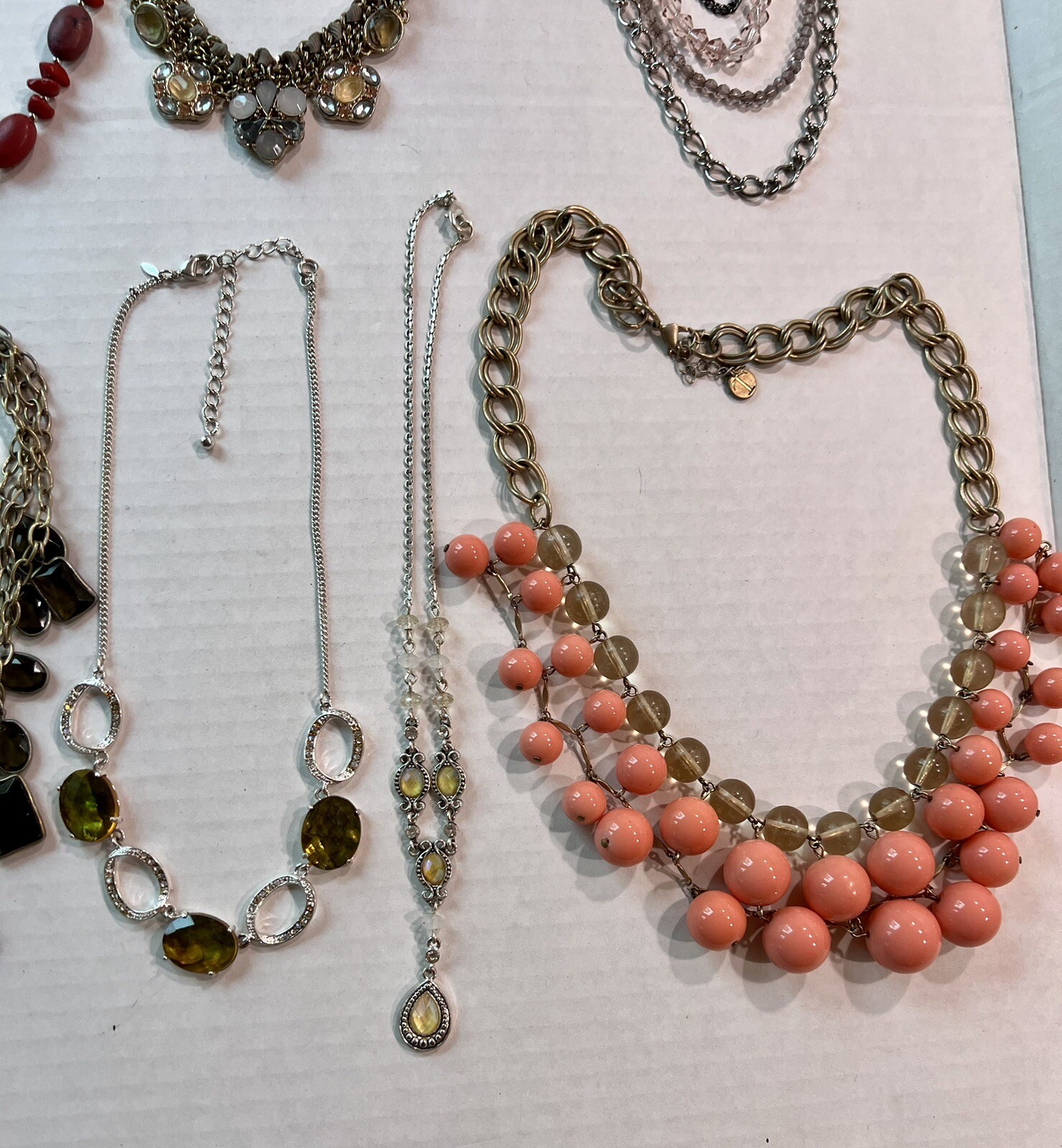 Designer Necklaces Lot Danielle Stevens Avon Chaps Monet Talbots LC 14-28” 9ct