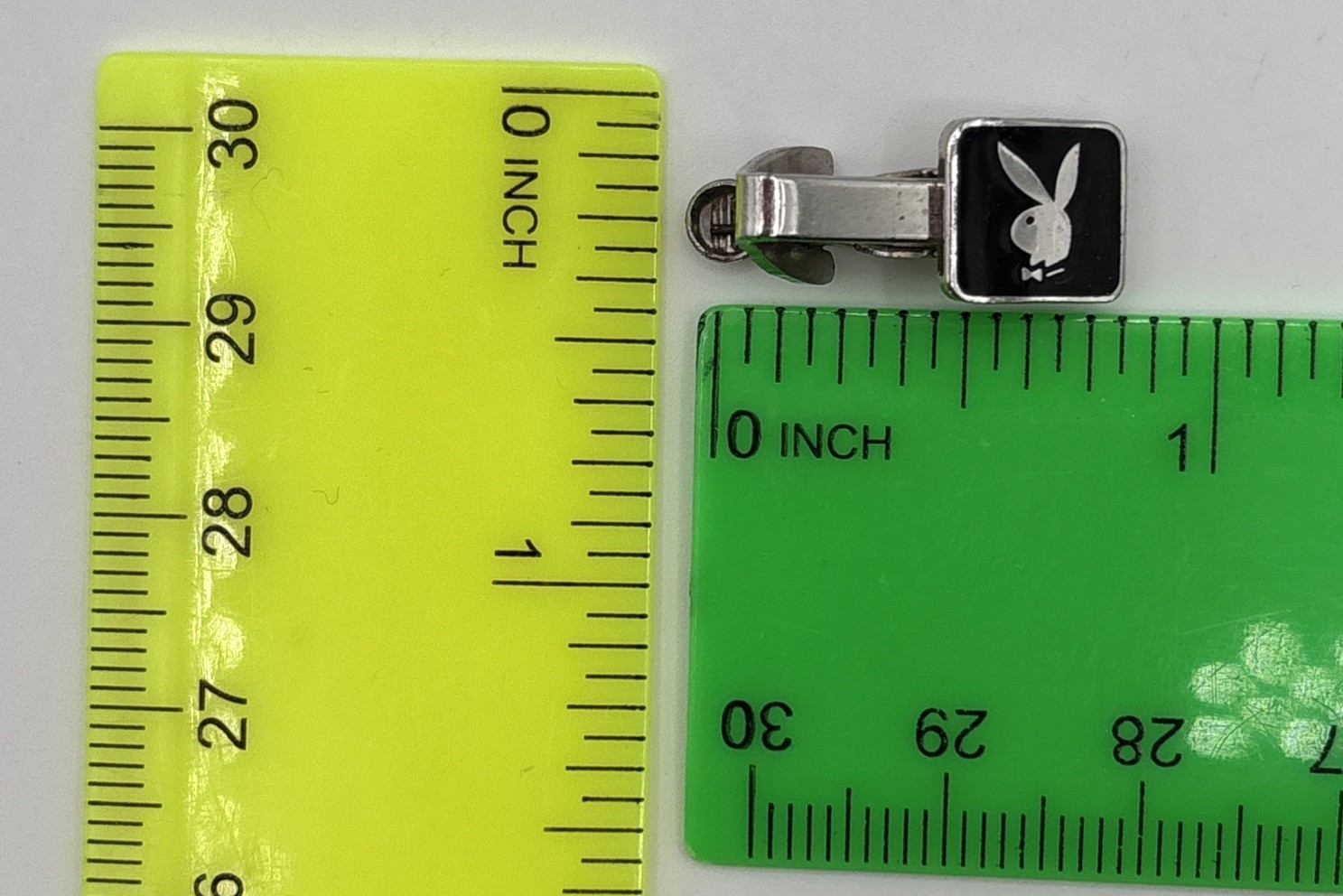 Vintage Playboy Bunny Tie Clip Robbins Co. Attleboro Silver Tone 0.75″ 60’s-80’s