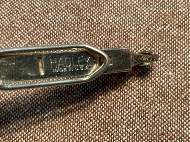 Hadley Nail & Horse Shoe Tie Clip Bar Gold Tone B4
