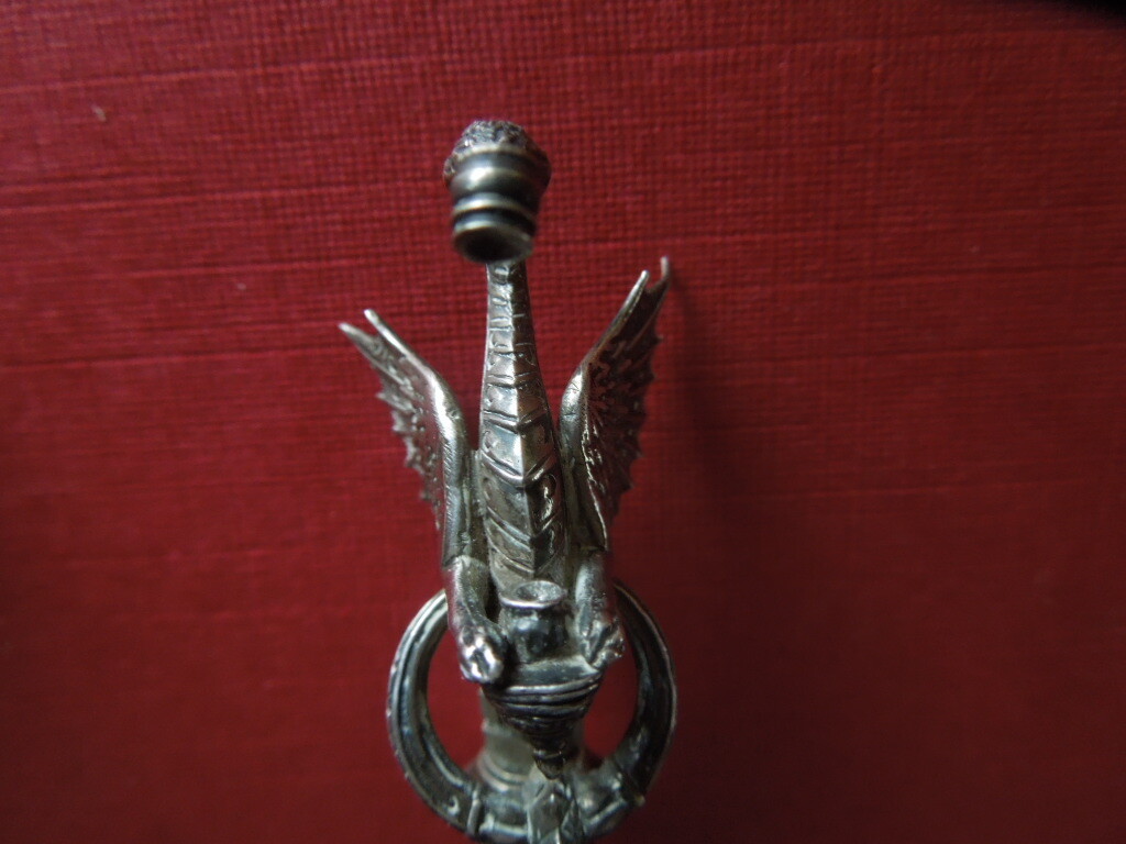 J2744 ANTIQUE SILVER Phoenix HANDCRAFTED VERY NICE DETAILED SEE DESCRIP