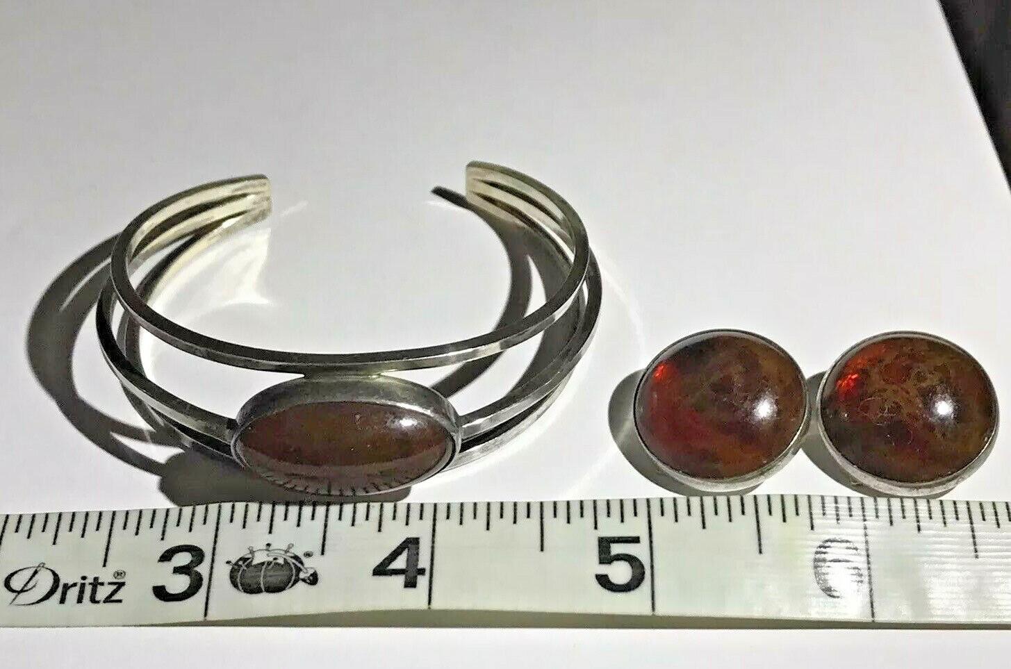 NILS ERIK FROM N.E. STERLING SILVER AMBER SET NECKLACE BRACELET EARRINGS DENMARK