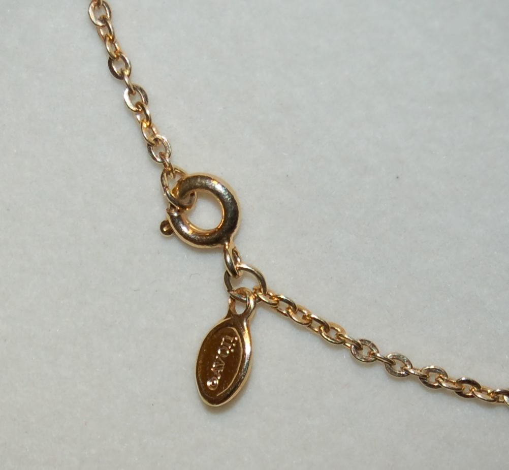 VINTAGE Jewellery Necklace Avon Teardrop Fire Glow Chain