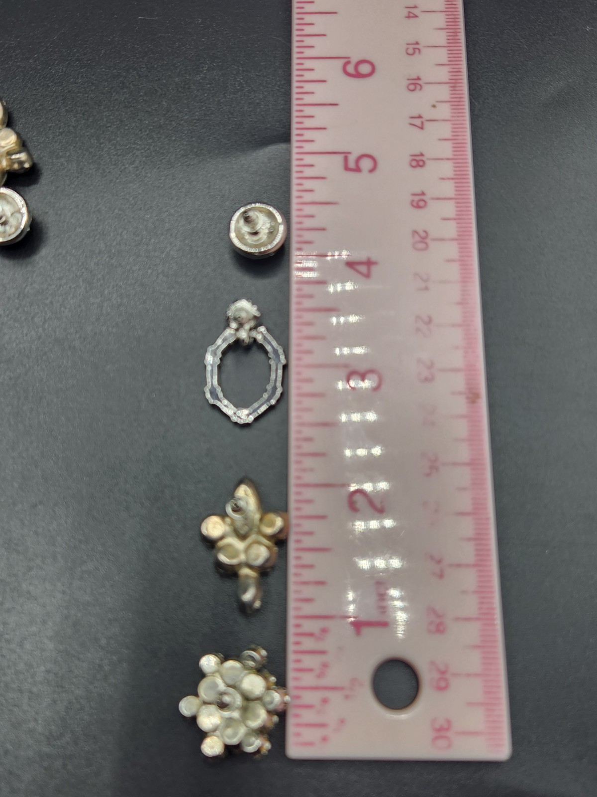 Vintage Rhinestone Earrings and Brooch
