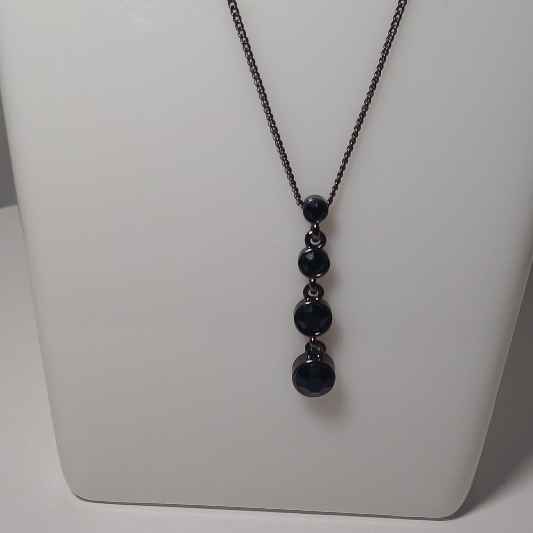 Gwen Stefany mark Vintage Black Stone Woman Necklace