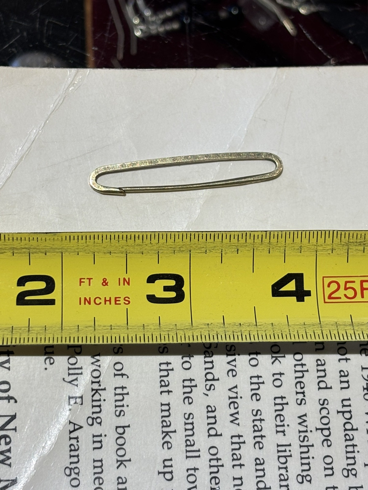Vintage Krementz Antique Minimalist Pin Brooch Gold Colored Metal