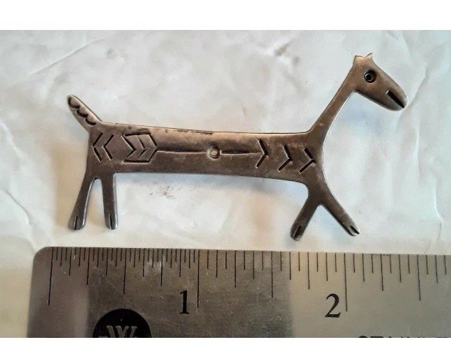 Forbes Horse Dog Sterling Pin Brooch Vintage 2.50″ 10g🔥🔥🔥🔥🔥🔥🔥🔥🔥🔥🔥