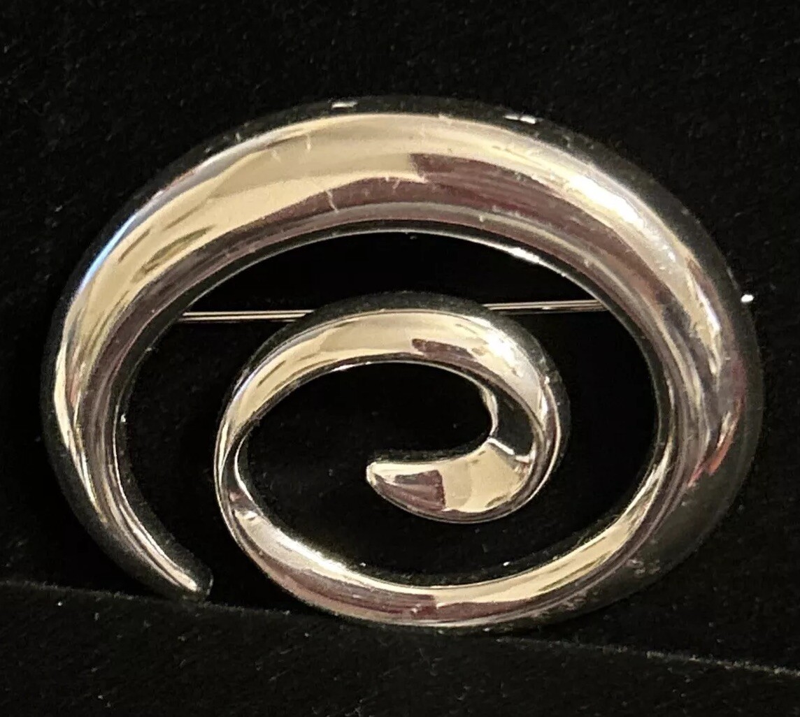 Silver Tone NAPIER Pin Almost 2”?wide PIN BROOCH VERY SOPHISTICATED
