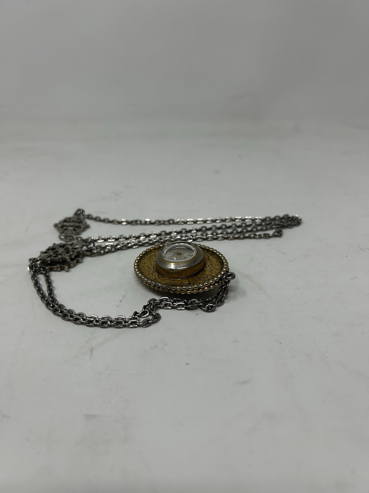 Vintage Baroness Manual Wind Pendant Watch Necklace Untested
