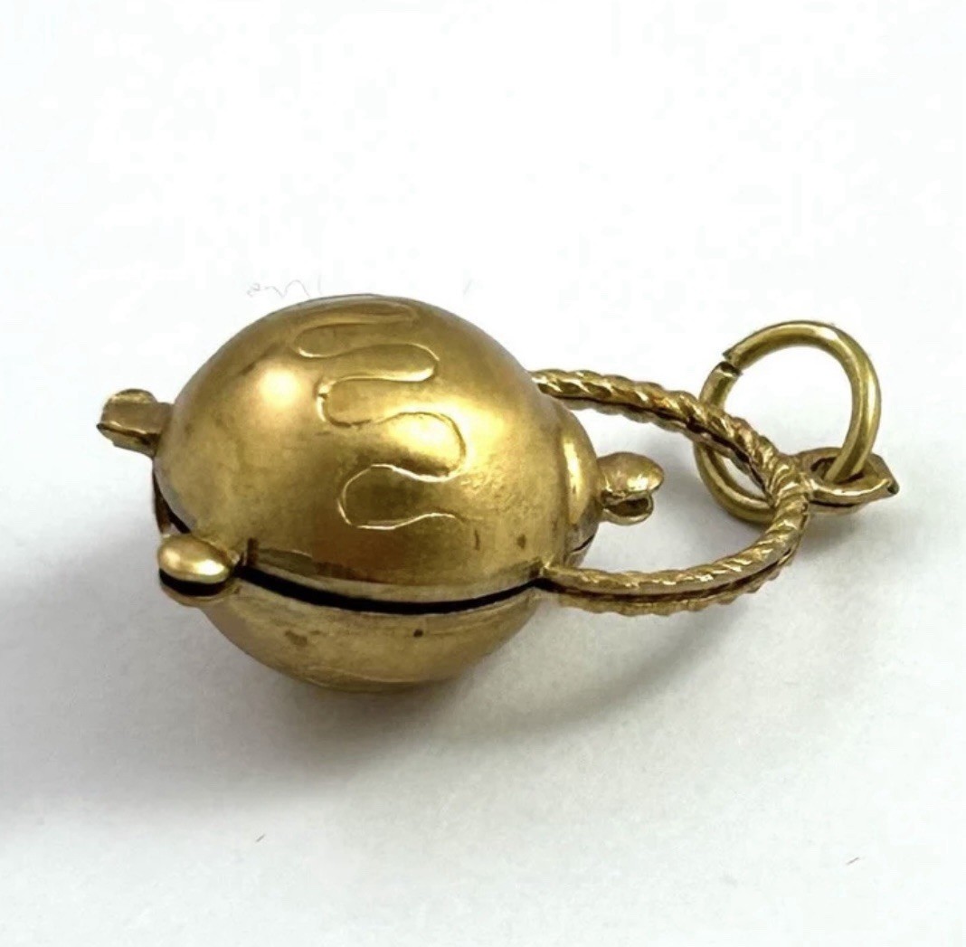 Vintage Charm Pendant Teapot Brass Metal Vintage Jewelry Tea Lover Gift For Her