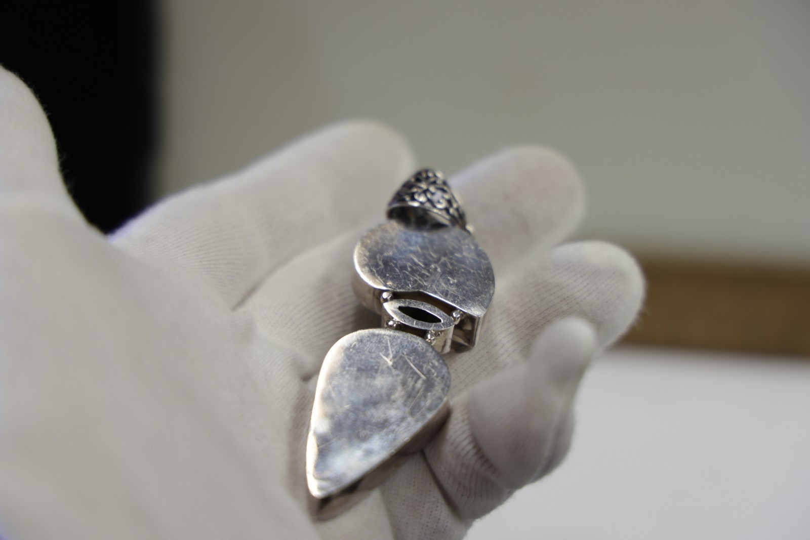Vintage Sterling Multi Stone Designer Style Pendant 39.8 Grams