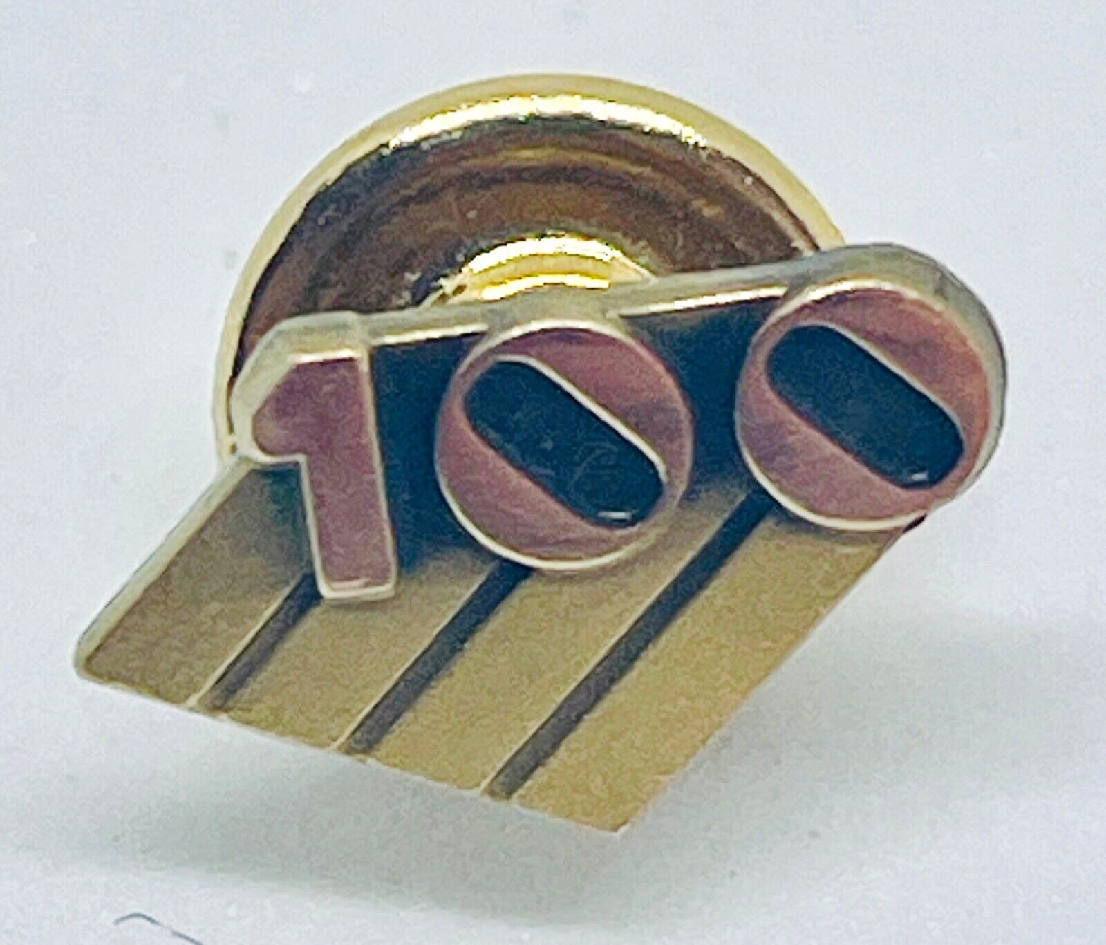 Vtg 1/10 10K Gold 100 Year Art Deco Era Lapel Pin Back 1.00 grams 1 cm Signed