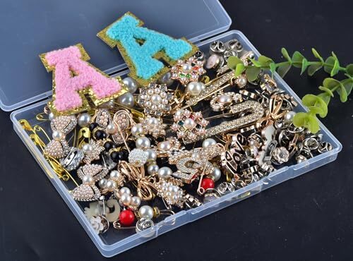 Charms for Socks Safety Pins 100pcs Brooches and Pins for Women Gold Junk Sock