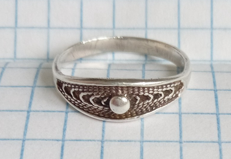 Vintage ring Sterling Silver 875 test star USSR times Women’s Jewelry size 6.75