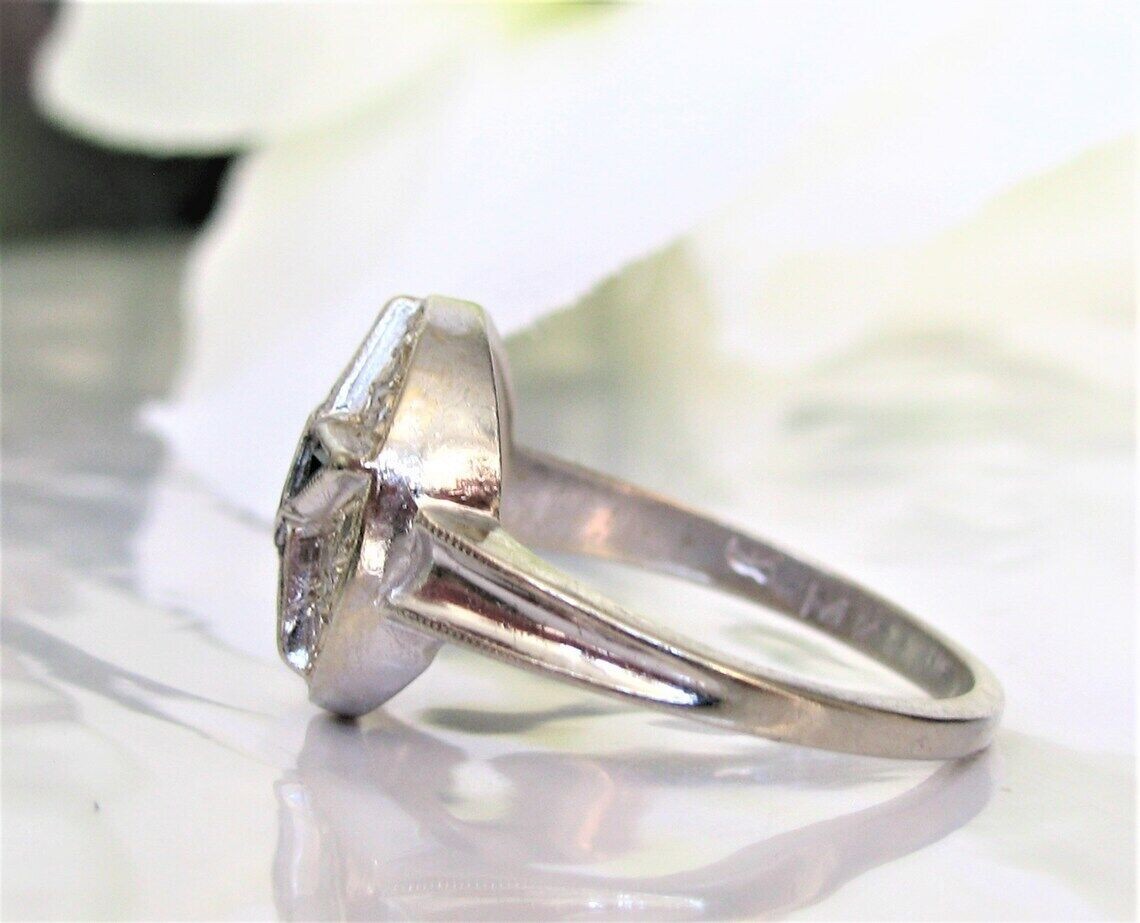 3/4 CTW Multi Shaped CZ & Round Art Deco Estern Star Wedding Ring In 925 Silver