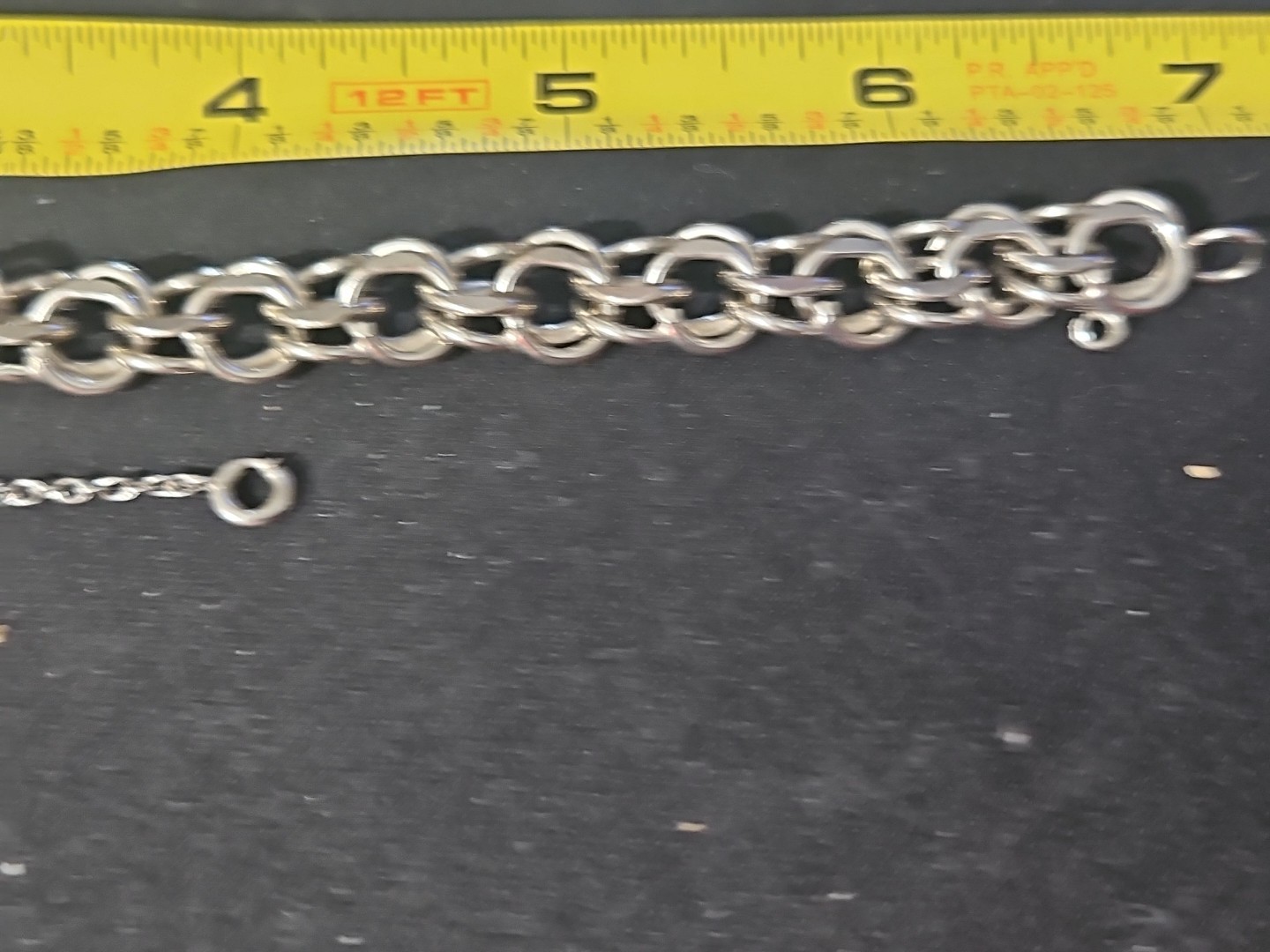 925 Sterling Silver Vintage Double Chain Link Bracelet