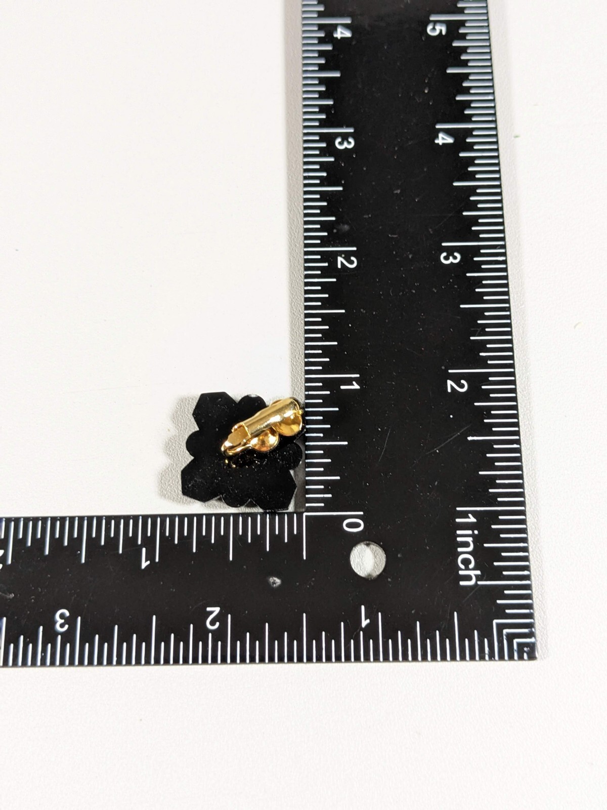 Vintage Black Acrylic Square Crystal Cross Clip On Earrings