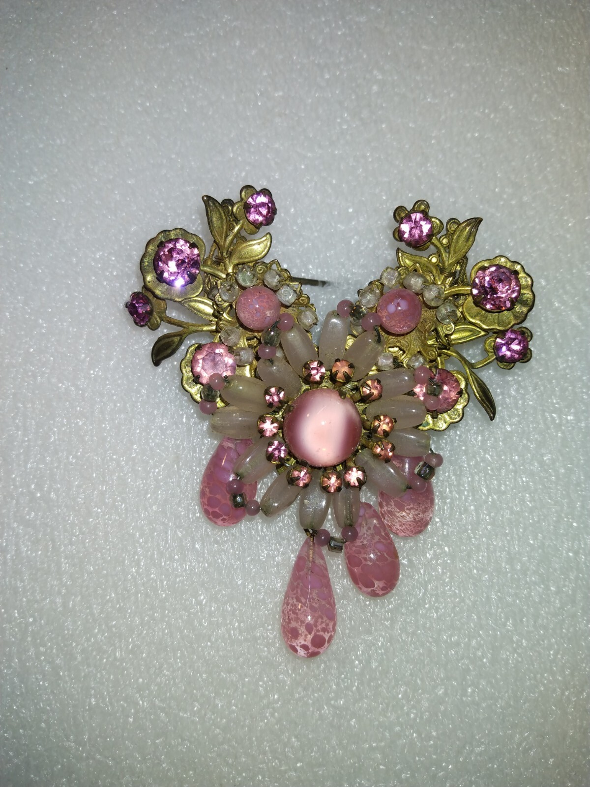 Miriam Haskell Beautiful (Signed) Brooch (Rare)1930’s – 1950’s – Vintage