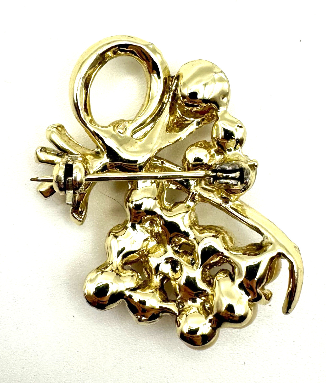 Grape Pin Gold Toned Cluster Vintage Faux Pearl Women’s Jewelry Grapes