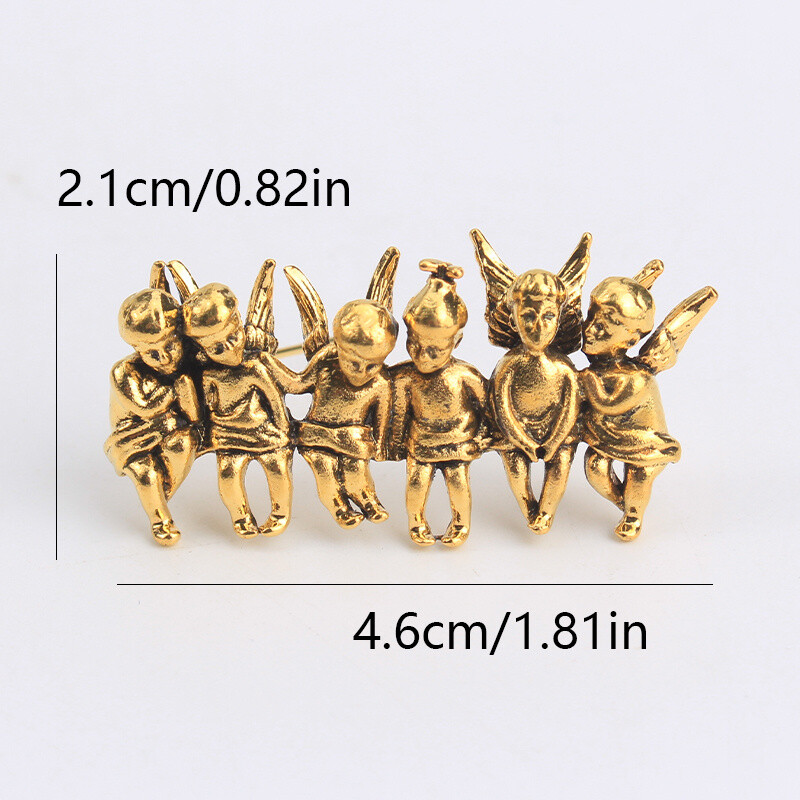 Vintage Personality Creative Elegant Dripping Cherub Brooch Accessories