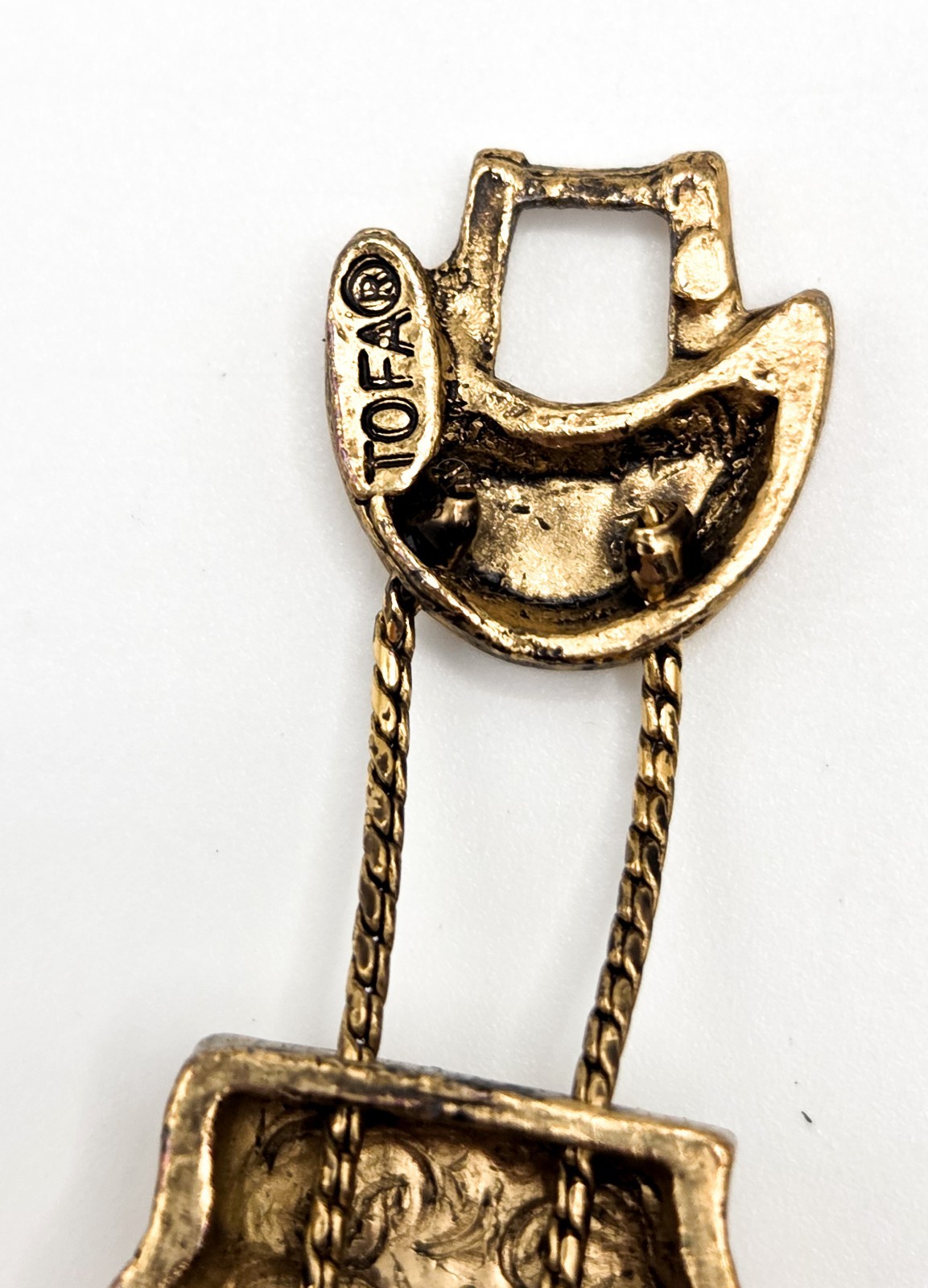Noah’s Ark Necklace And Christian Slider Bracelet Vintage Gold Tone