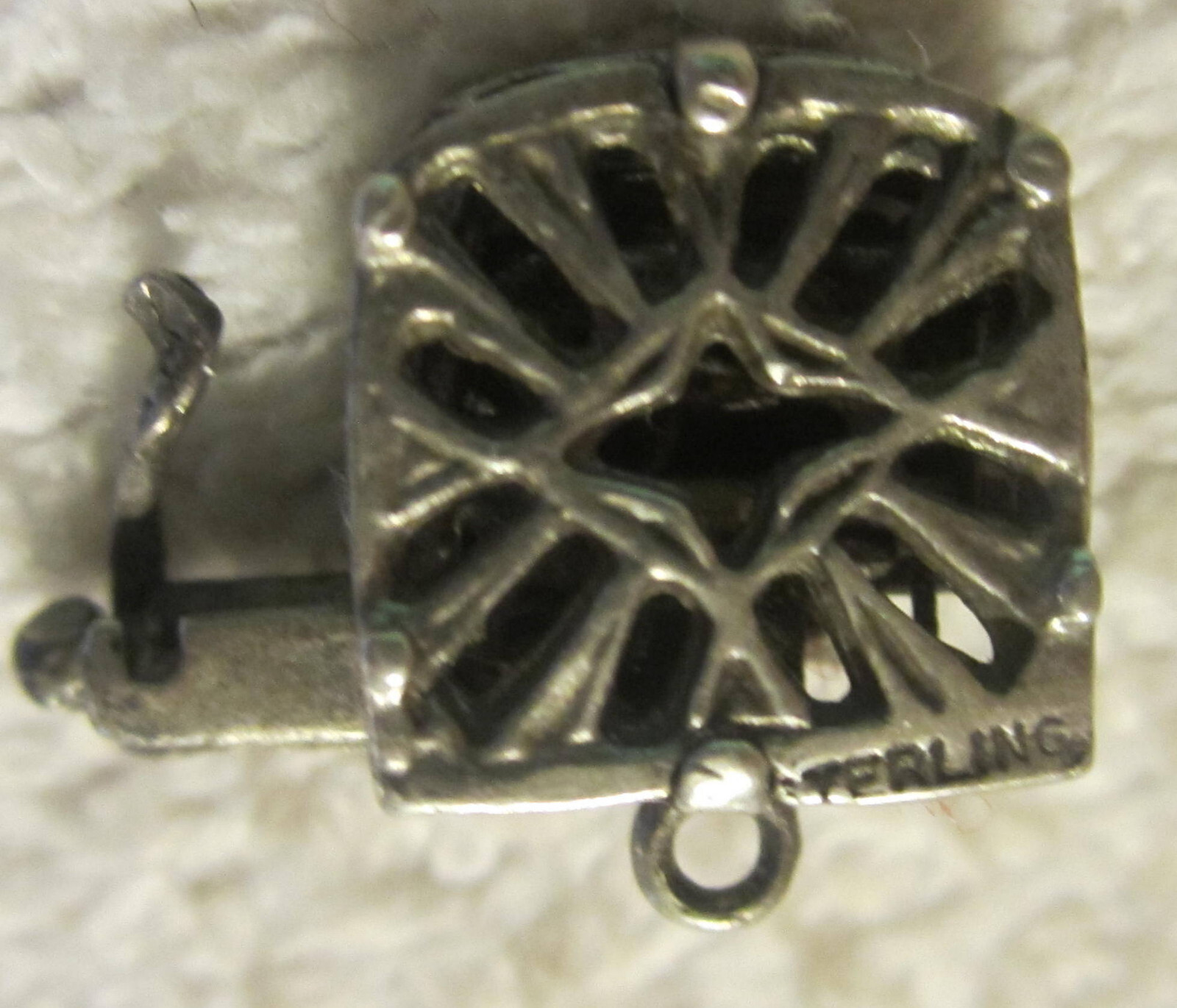 1 ad STERLING SILVER manual typewriter CHARM PENDANT jewelry VTG