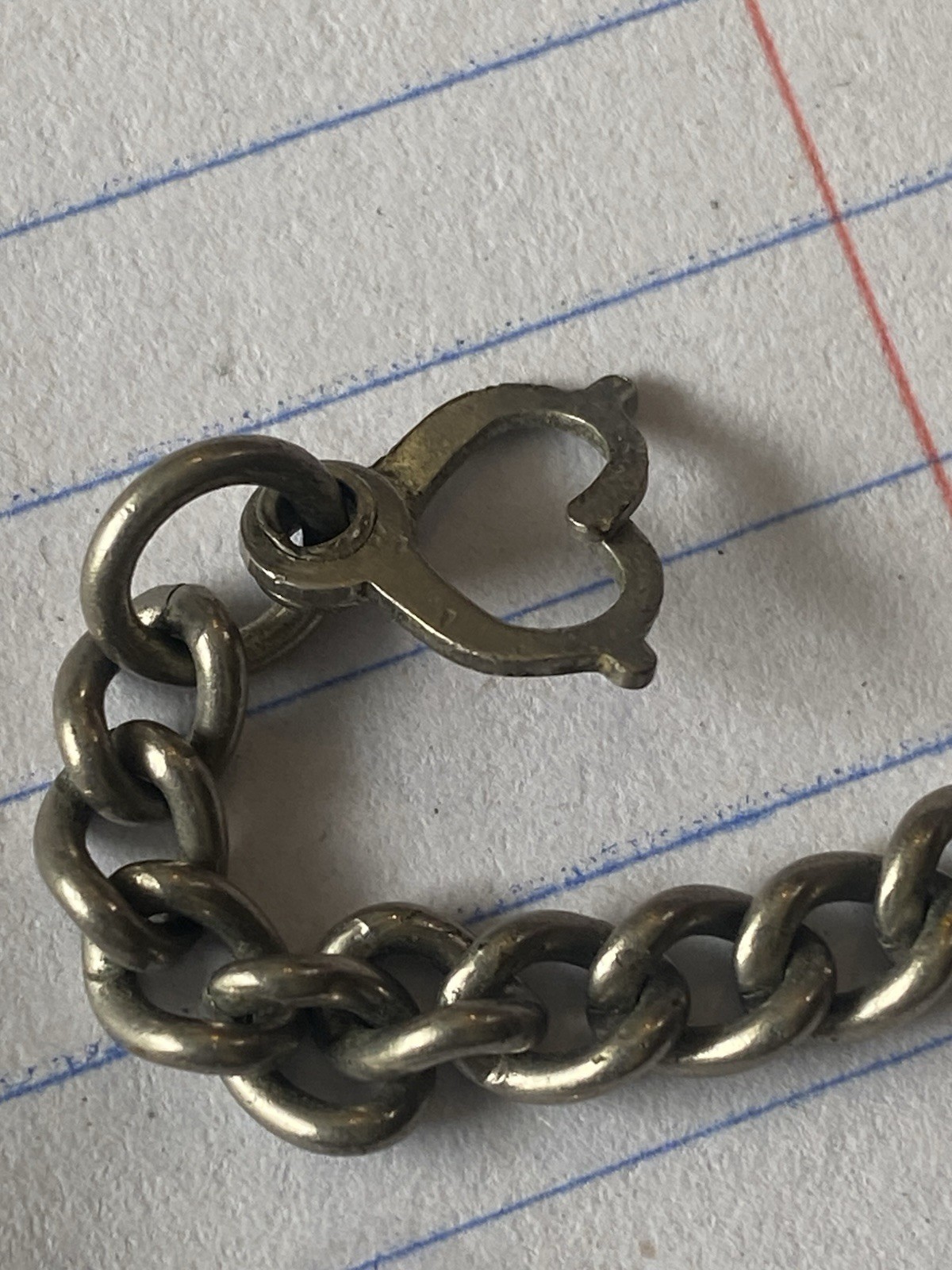 Vintage Stainless Steel ID Bracelet Sister Hook Clasp Engraving on It “FRANK”
