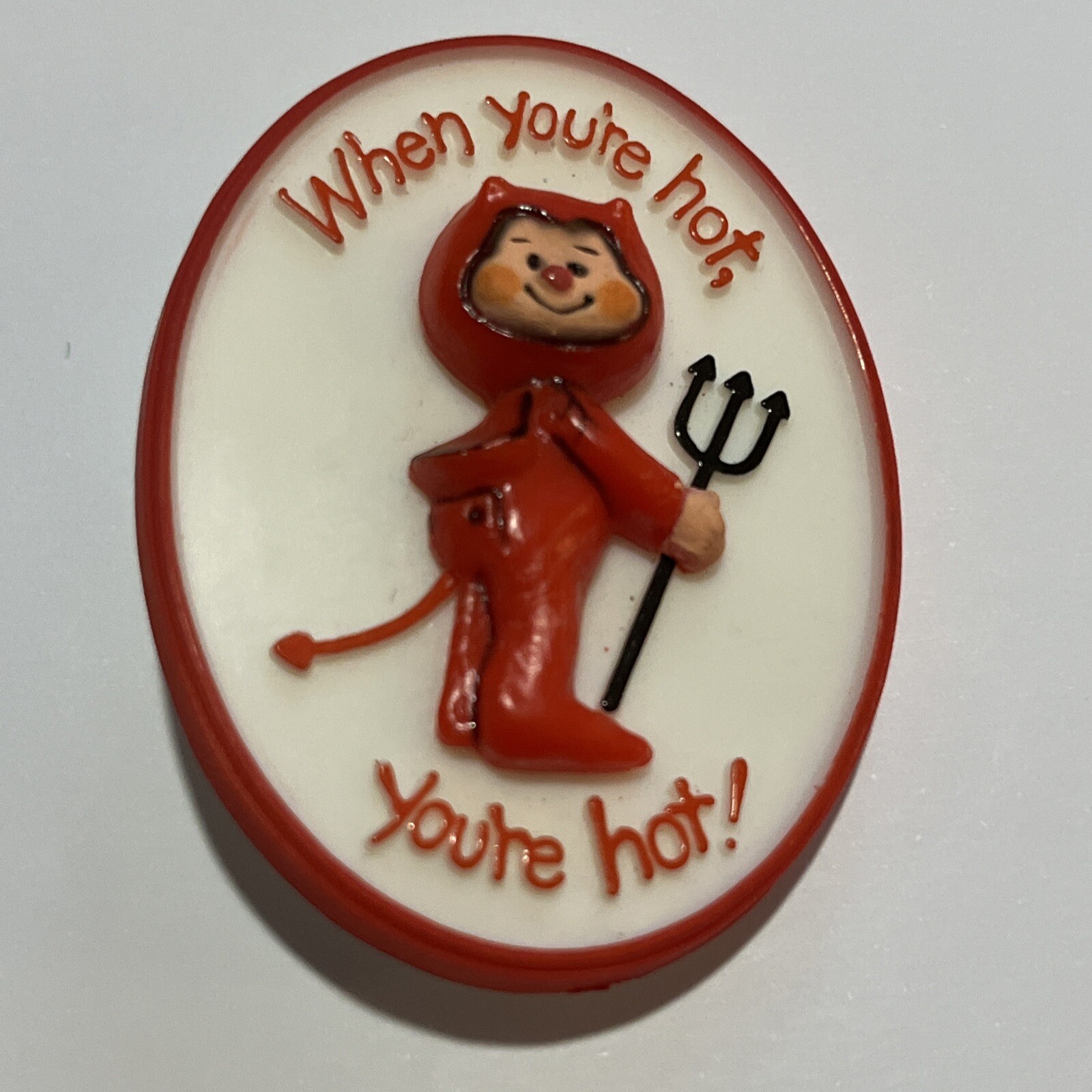 Hallmark 1975 Vintage Christmas Drummer Boy & Valentine’s Little Devil Pins