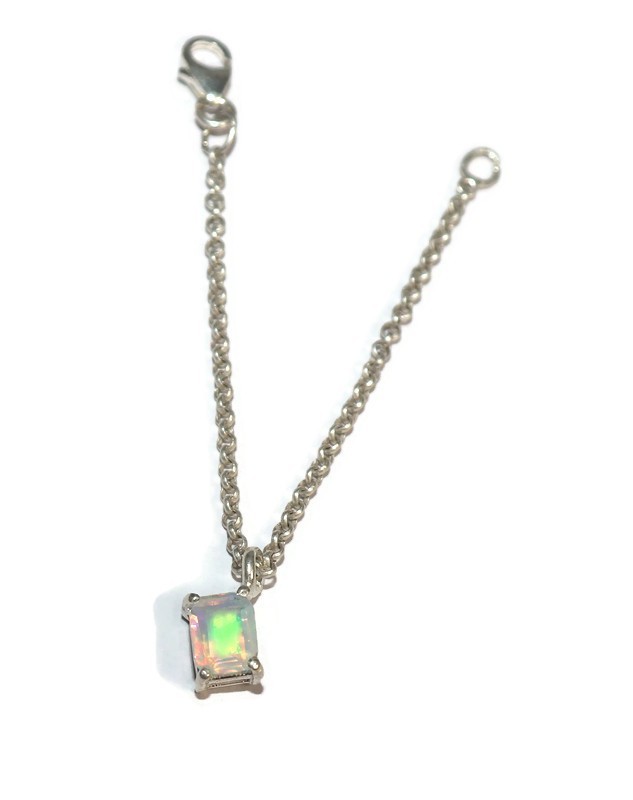 sterling silver fire opal pendant silver girly jewelry daily wear jewelry