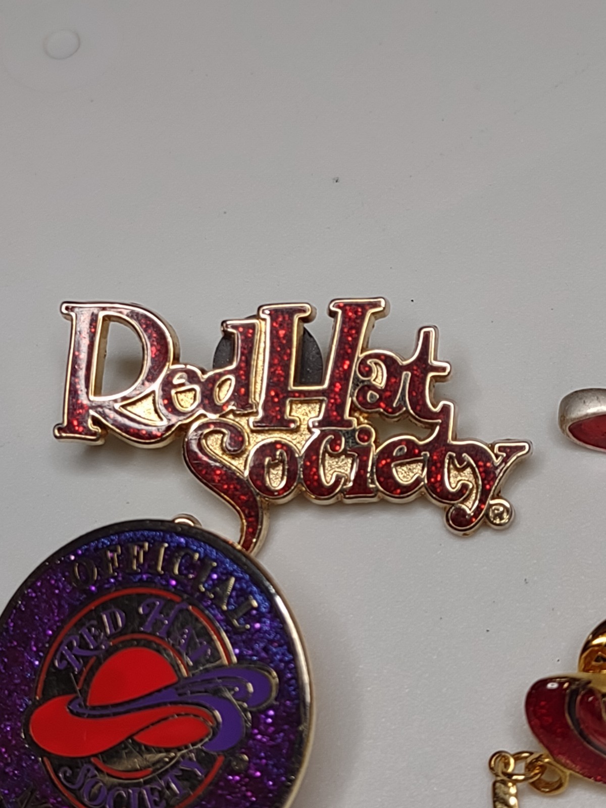 Lot Of 5 Red Hat Society Pins