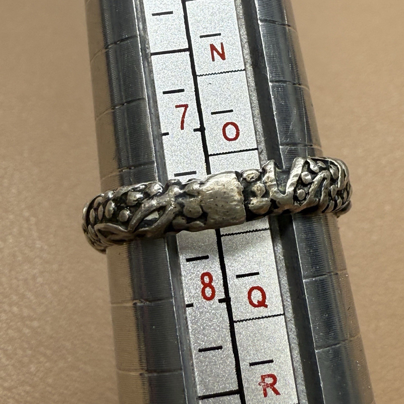 Dian Malouf Tribal Stack Stacking Ring Sterling Silver 925 Size 7.5 DLM