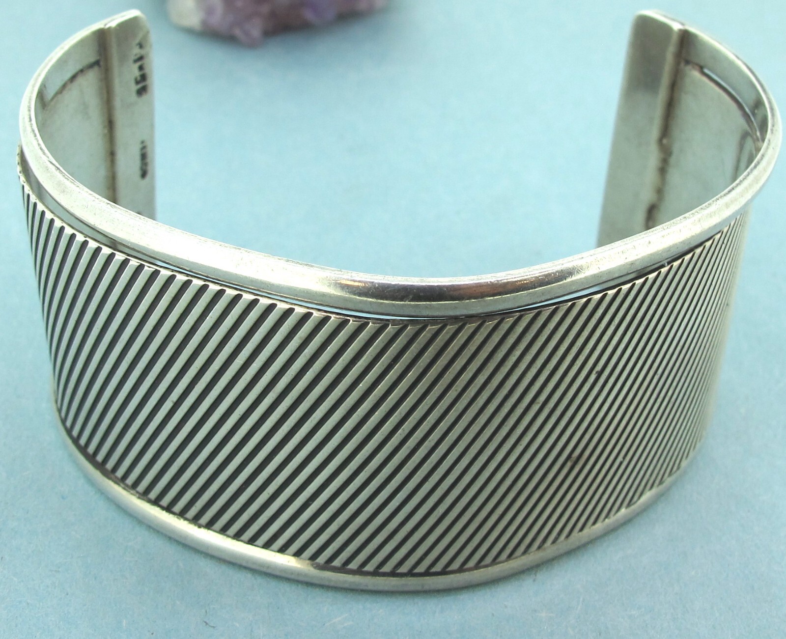 Mexico TJ-56 Handmade Bangle 39mm Bracelet Sterling Silver Size 8 inch