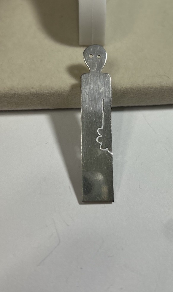 Vintage Estate Find Silver Unique Person Pin Brooch Jewelry