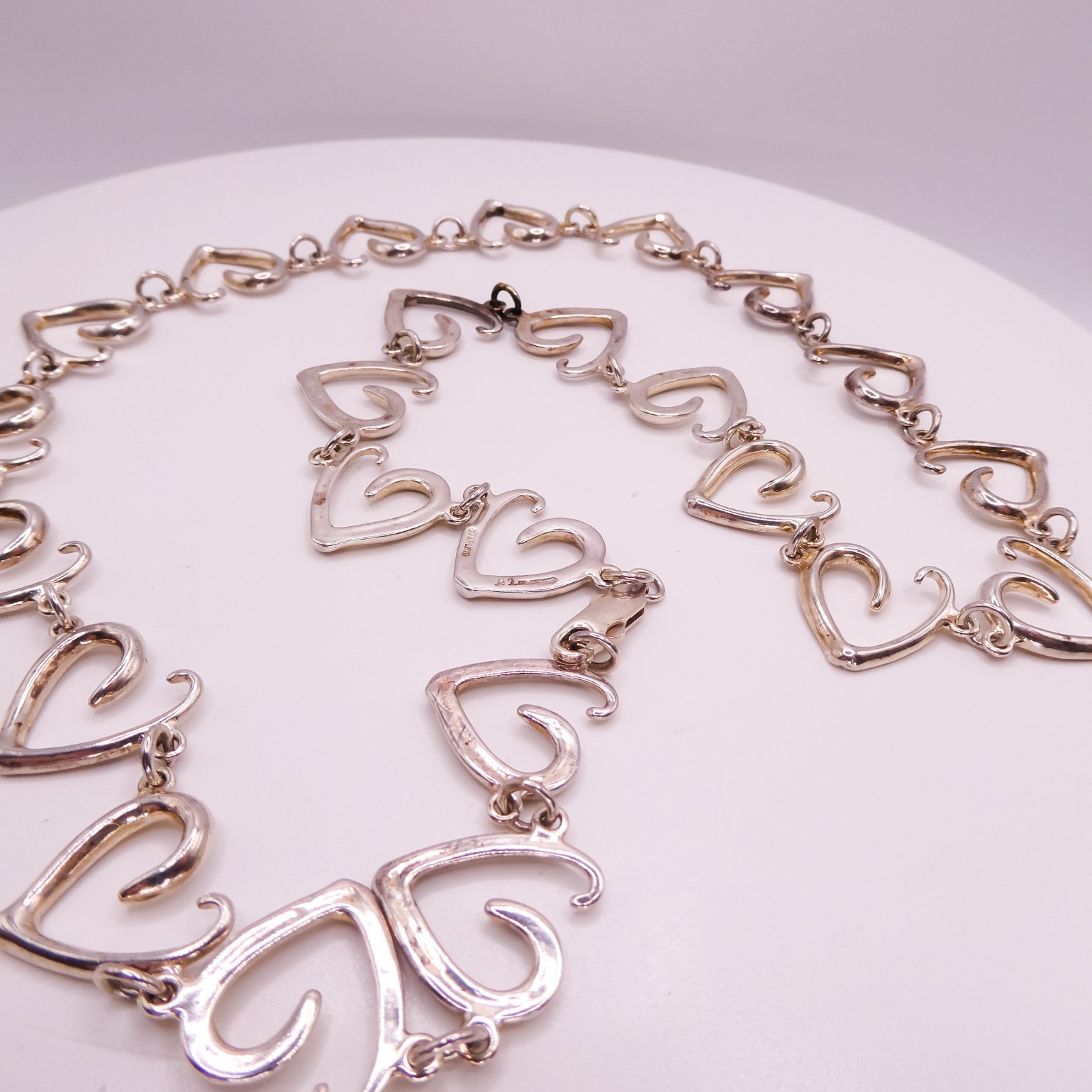 P Emerson Sterling Silver 925 Open Heart Station 23.5″ Women’s Necklace